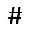 na obrazku je Hashtag hesteg mriezka
